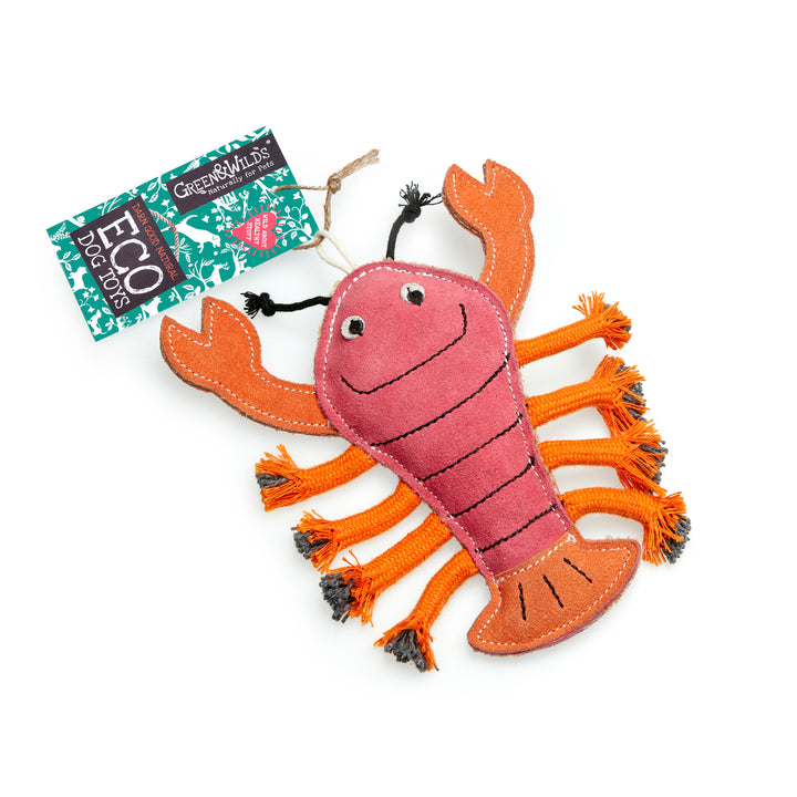 Larry the Lobster | Eco Toy Lobster for Dogs – Green and Wilds