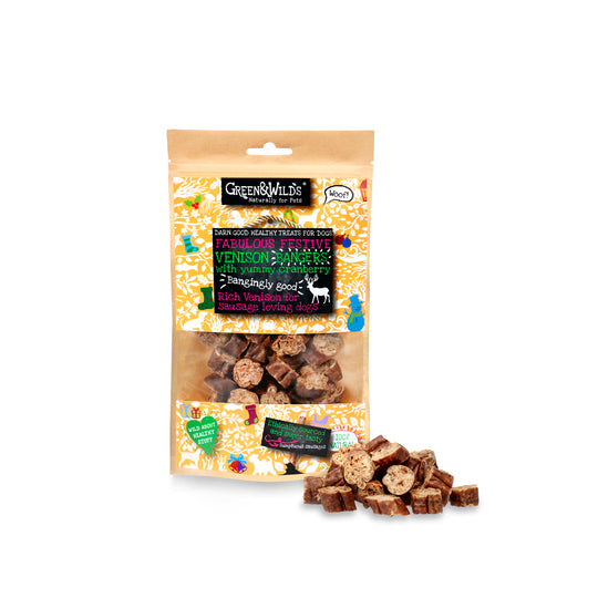 Venison & Cranberry Christmas Bangers  75g