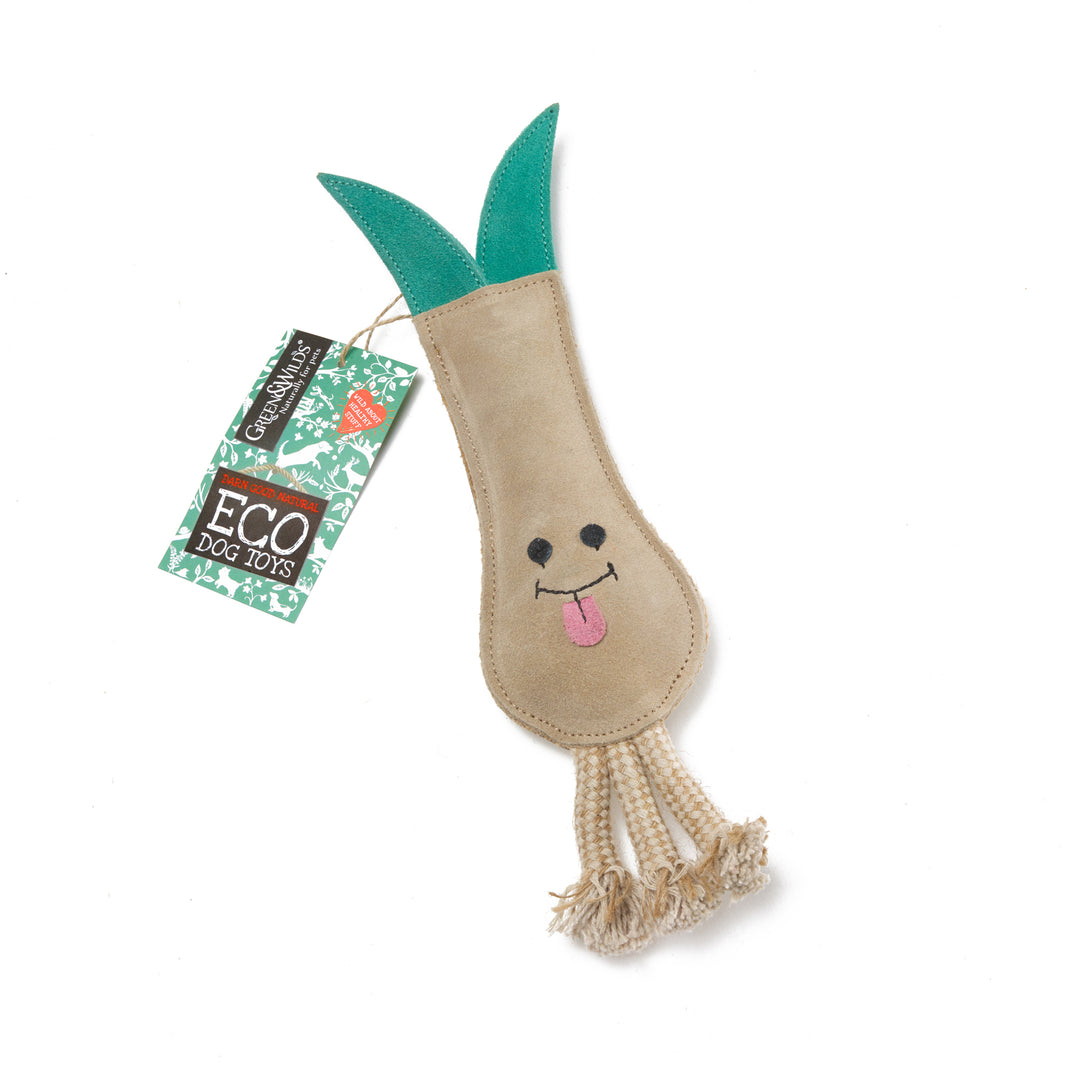 Lenny the Leek, Eco Dog Toy – Green and Wilds - Retail